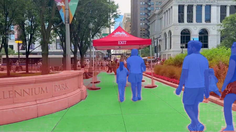 The same walk at t = 8 s.